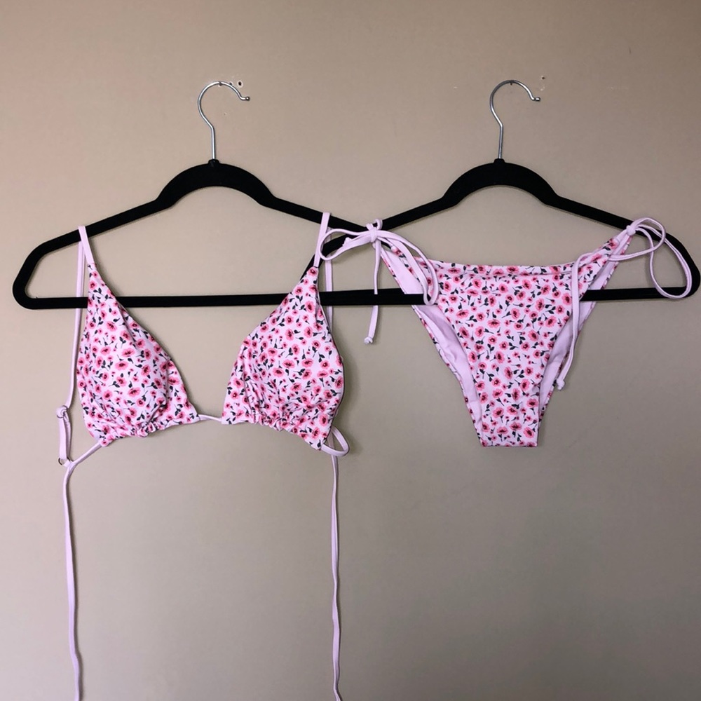 Reversible Pink Floral Bikini